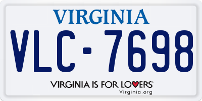 VA license plate VLC7698