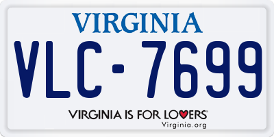 VA license plate VLC7699