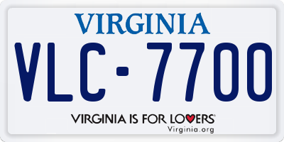 VA license plate VLC7700
