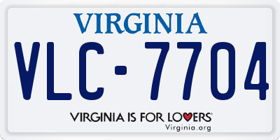 VA license plate VLC7704
