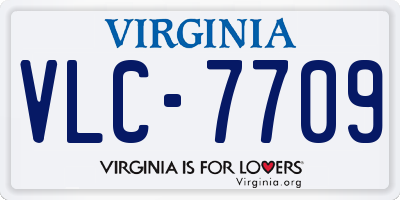 VA license plate VLC7709