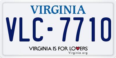 VA license plate VLC7710