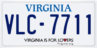 VA license plate VLC7711
