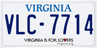VA license plate VLC7714