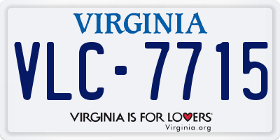 VA license plate VLC7715