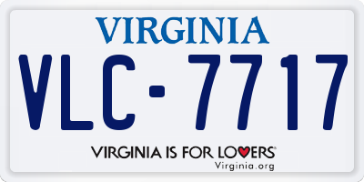 VA license plate VLC7717