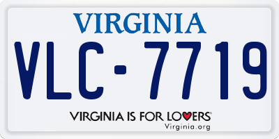VA license plate VLC7719