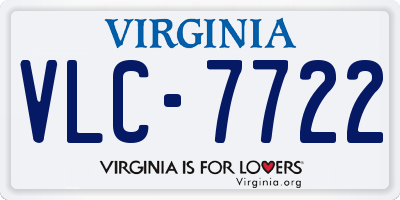VA license plate VLC7722