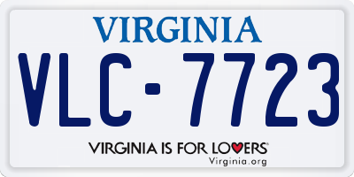 VA license plate VLC7723