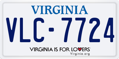 VA license plate VLC7724