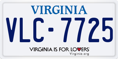 VA license plate VLC7725