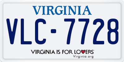 VA license plate VLC7728