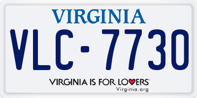 VA license plate VLC7730