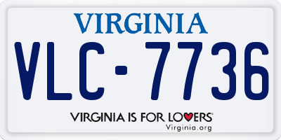 VA license plate VLC7736