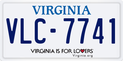 VA license plate VLC7741