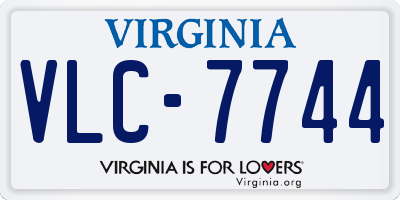 VA license plate VLC7744