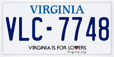 VA license plate VLC7748