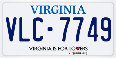 VA license plate VLC7749