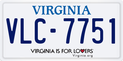 VA license plate VLC7751