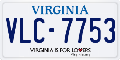 VA license plate VLC7753