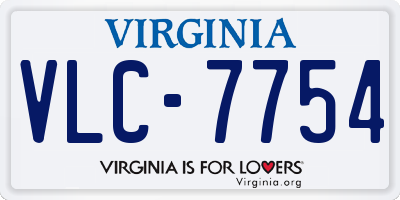 VA license plate VLC7754