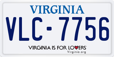 VA license plate VLC7756