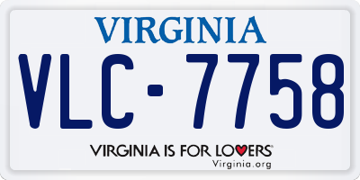 VA license plate VLC7758