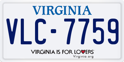 VA license plate VLC7759