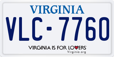 VA license plate VLC7760