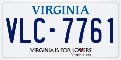 VA license plate VLC7761