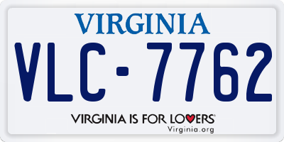 VA license plate VLC7762
