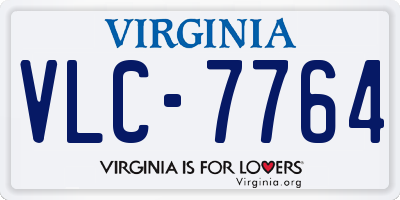 VA license plate VLC7764