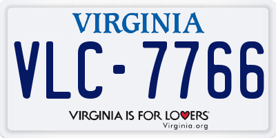 VA license plate VLC7766