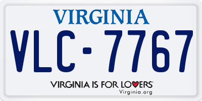 VA license plate VLC7767