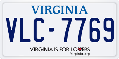 VA license plate VLC7769