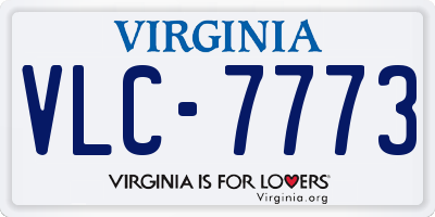 VA license plate VLC7773