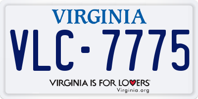 VA license plate VLC7775