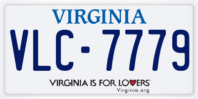 VA license plate VLC7779