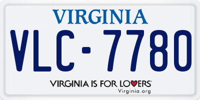 VA license plate VLC7780