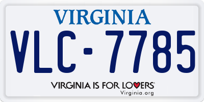 VA license plate VLC7785