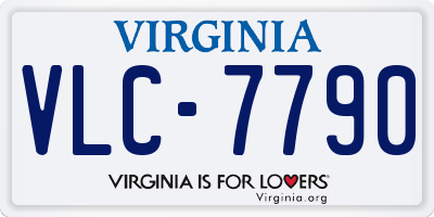 VA license plate VLC7790