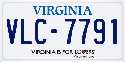 VA license plate VLC7791