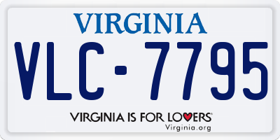 VA license plate VLC7795