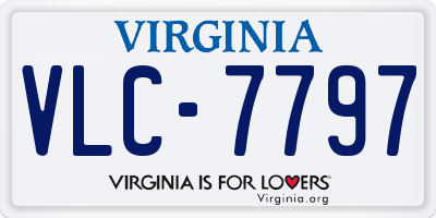 VA license plate VLC7797