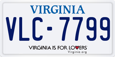 VA license plate VLC7799