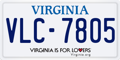 VA license plate VLC7805
