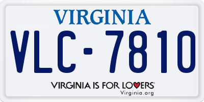 VA license plate VLC7810