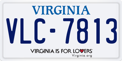 VA license plate VLC7813