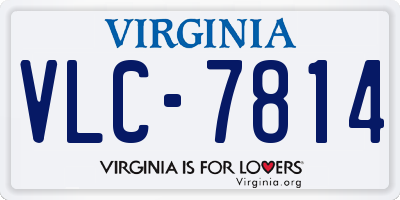 VA license plate VLC7814