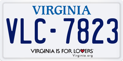 VA license plate VLC7823